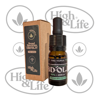 Osta Broad Spectrum CBD-öljy (10%) High & Life Storesta