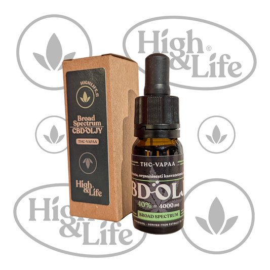 Osta Broad Spectrum CBD-öljy (40%) High & Life Storesta