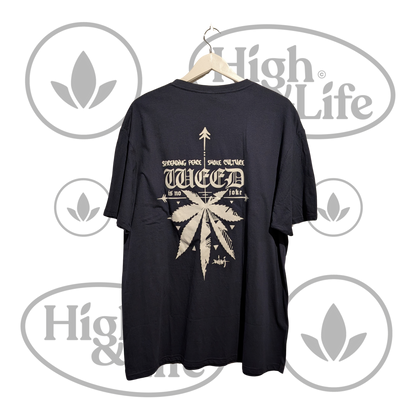Osta “Weed Is No Joke” T-paita (tummansininen) High & Life Storesta
