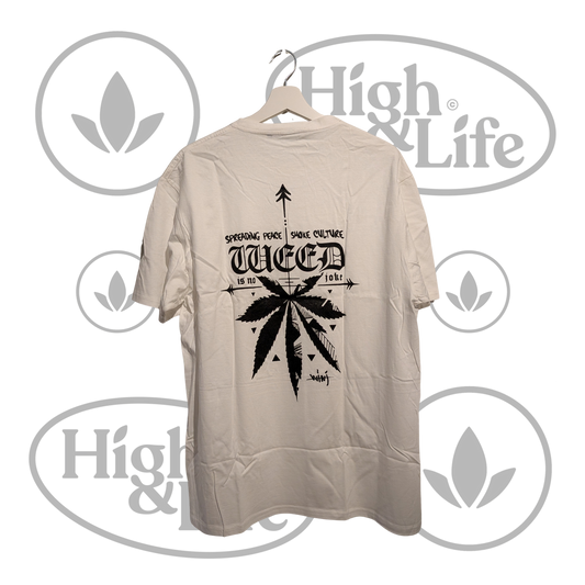 Osta “Weed Is No Joke” T-paita (valkoinen) High & Life Storesta