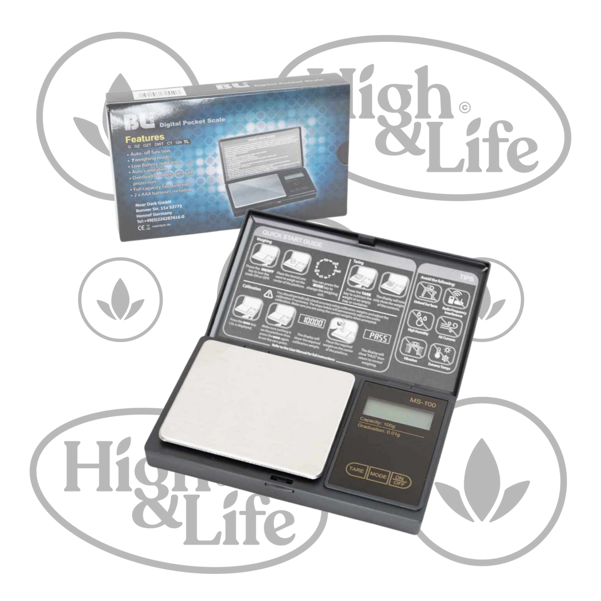 Osta Digitaalivaaka (0.01g x 100g) High & Life Storesta