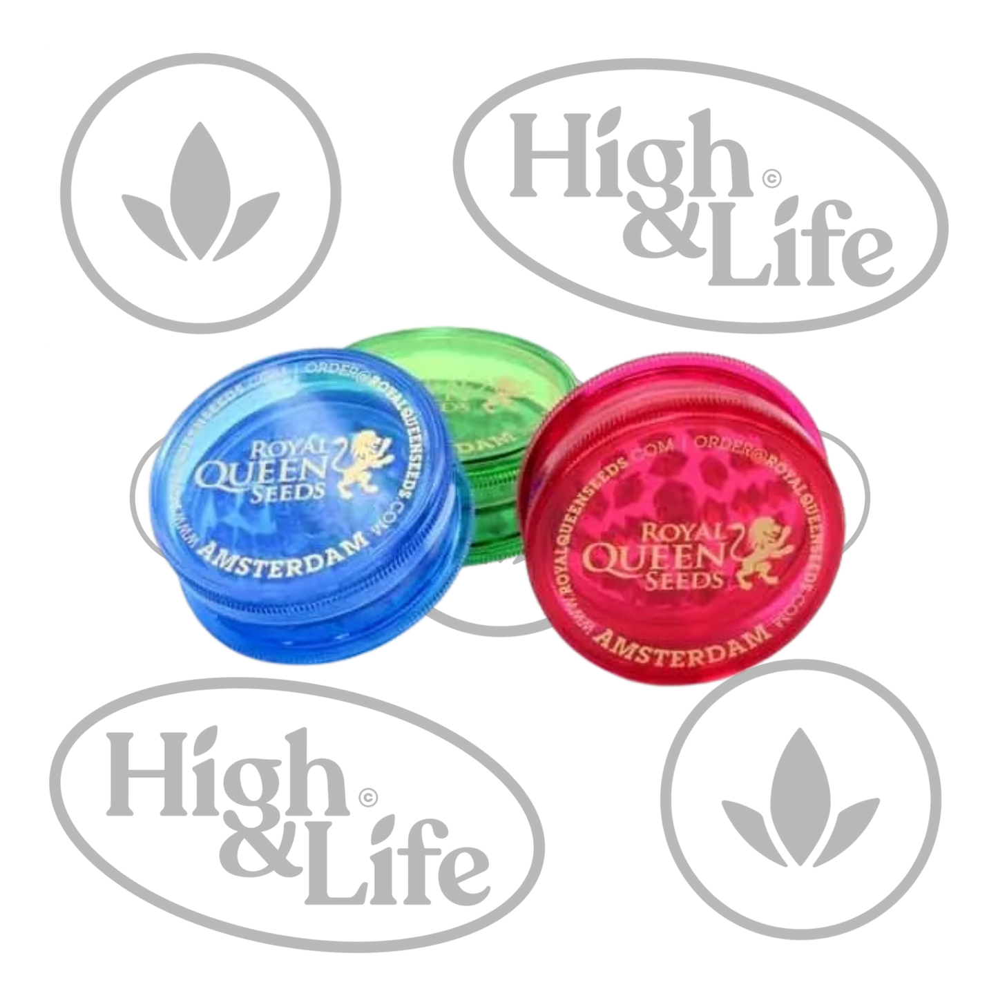 Osta Royal Queen Seeds -muovigrinderi High & Life Storesta