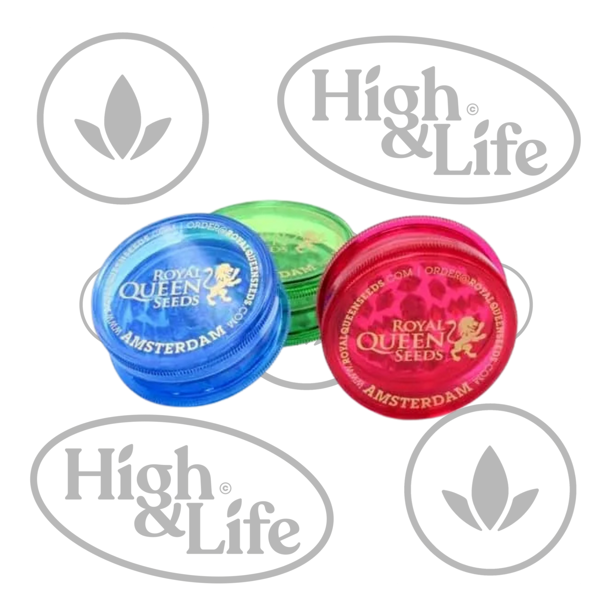 Osta Royal Queen Seeds -muovigrinderi High & Life Storesta